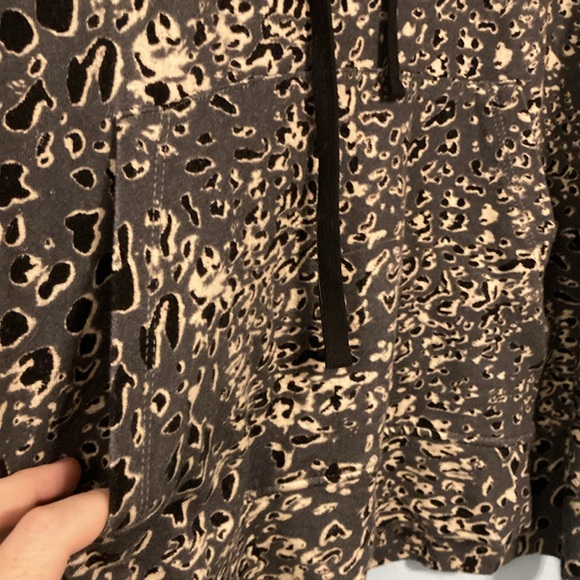 Sundry x Anthropologie Womens Size 4 Cheetah Leopard Print Hooded Sweatshirt - Picture 6 of 12